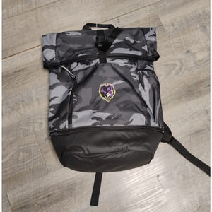 Nike Golf Sport Camo Backpack Top Load Rolltop Gym Bag School Travel Black Grey